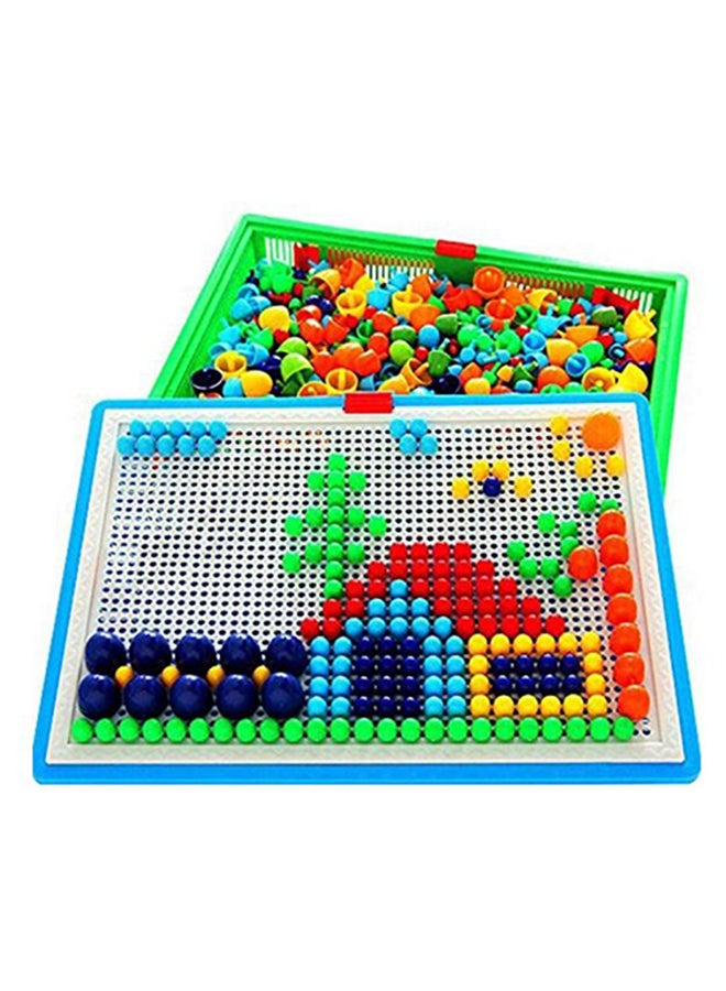 مجموعة لعبة بازل من دبابيس تثبيت بتصميم المشروم من 296 قطعة